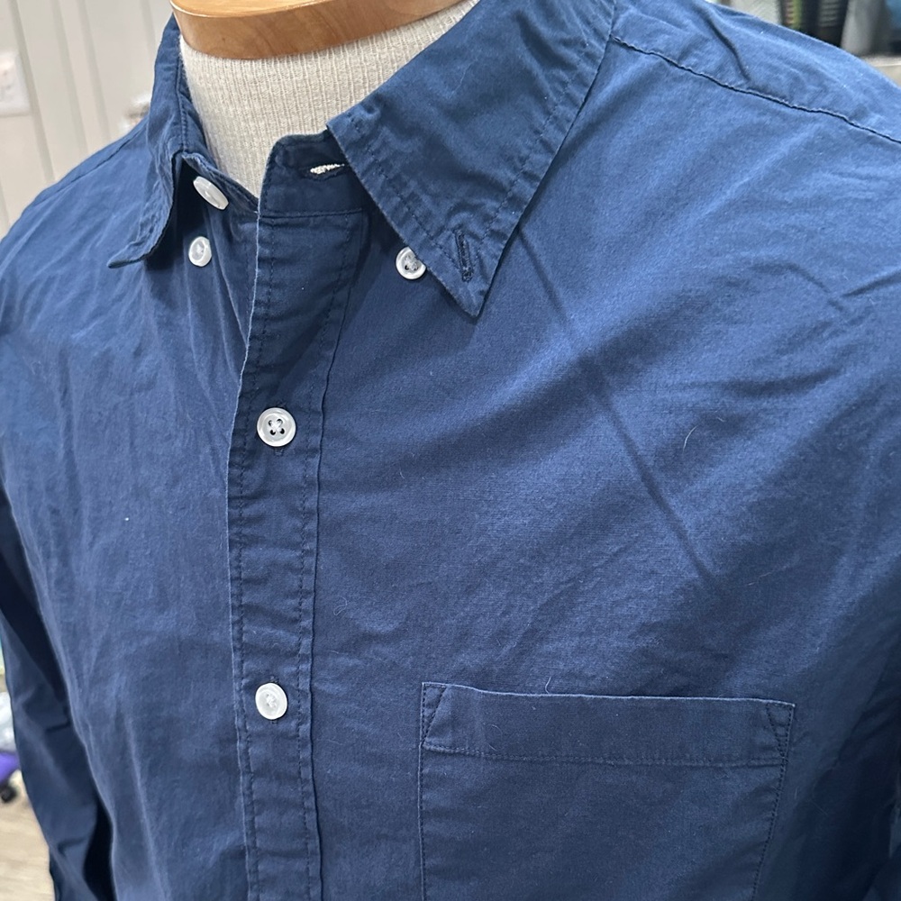 J. Crew Deep Blue Casual Button-Down Shirt